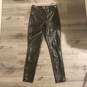 Black leather pants from aritzia